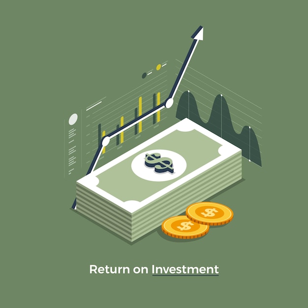 Concept de design plat retour sur investissement