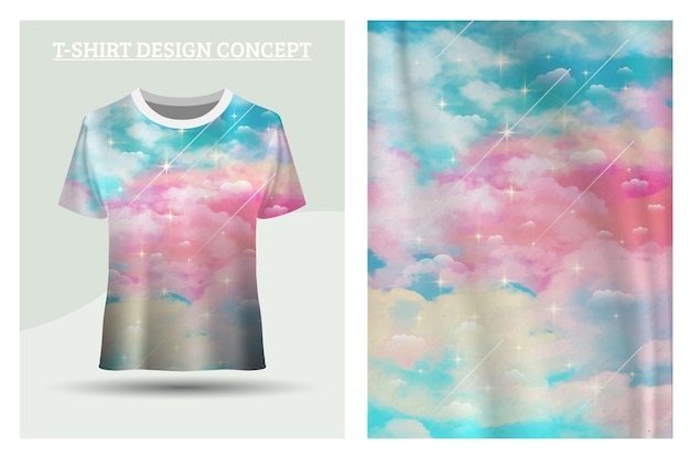 Concept De Design De Robe Nuage Arc-en-ciel