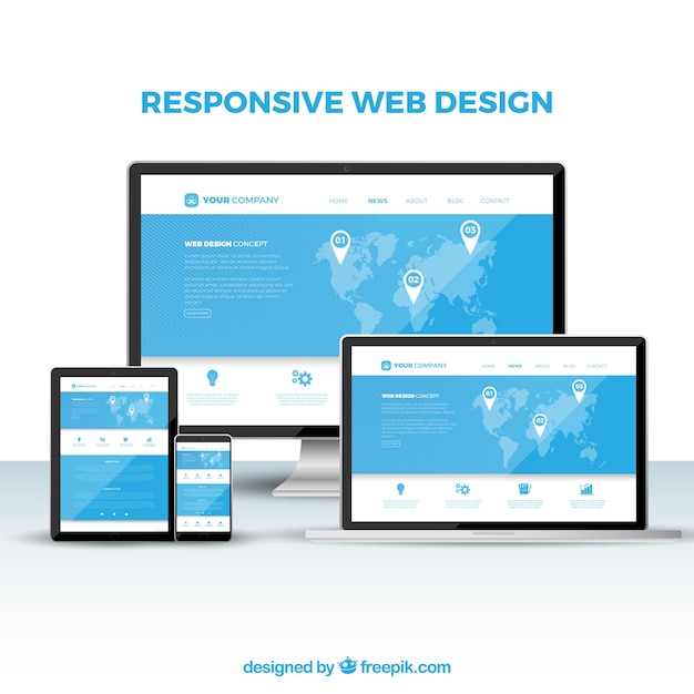 Concept de design Web avec un design plat