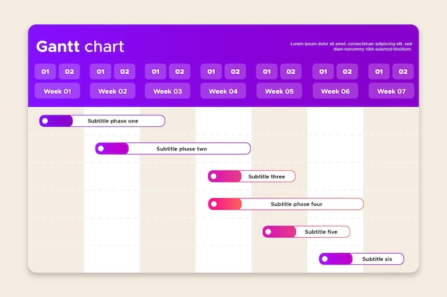 Concept De Diagramme De Gantt Dégradé