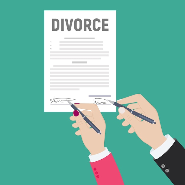 Concept de division de divorce et de propriété