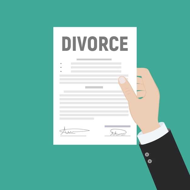 Concept de division de divorce et de propriété