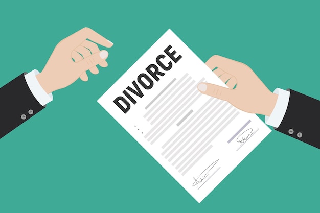 Concept de division de divorce et de propriété