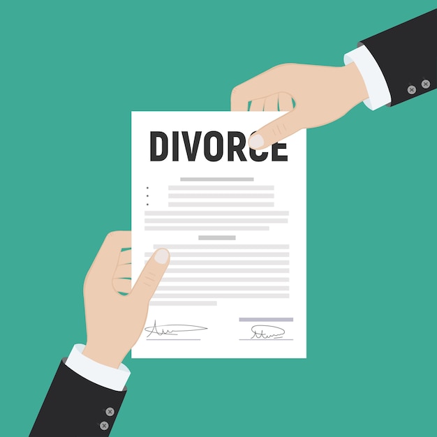 Concept de division de divorce et de propriété