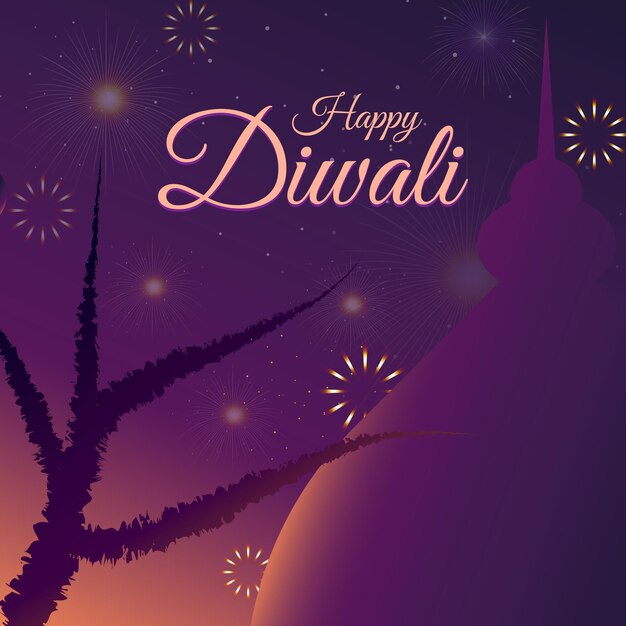 Concept De Diwali Heureux Au Design Plat