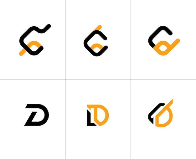 Concept Dl Logo, Logo D Et Logo L