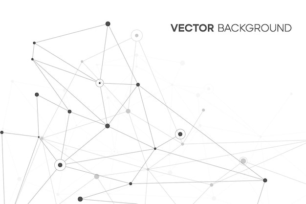 Concept de données technologiques Fond de réseau vectoriel avec ligne de plexus et nœud