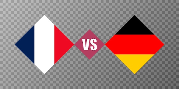 Vecteur concept de drapeau france vs allemagne illustration vectorielle