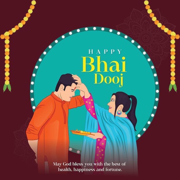 Le concept du festival indien Happy Bhai Dooj