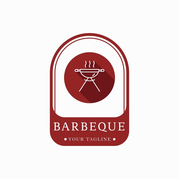 Le Concept Du Logo De Barbecue élégant D'emberelegance