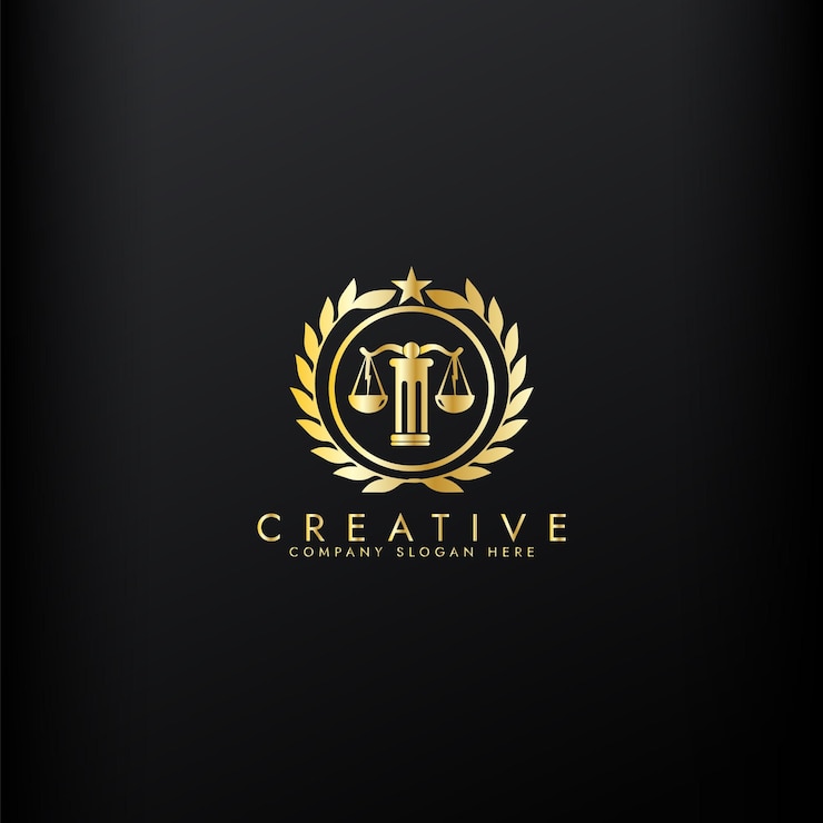 Vecteur le concept du logo de la justice de la révolution la conception du logo du cabinet d'avocats le modèle vectoriel du logo de l'avocat