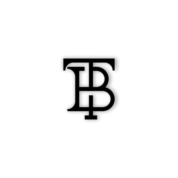 Vecteur le concept du logo lettre t et b