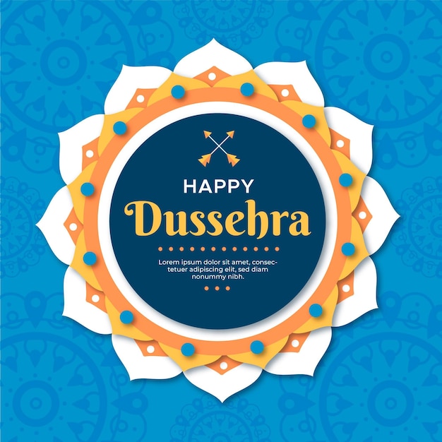 Concept De Dussehra Au Design Plat