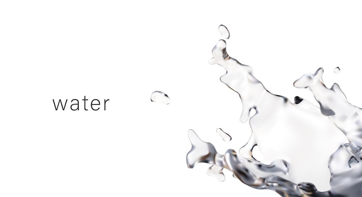 Vecteur concept d'eau douce propre éclaboussures réalistes de liquides transparents