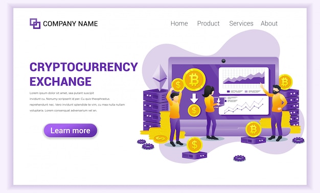 Concept d'échange de crypto-monnaie avec des personnes travaillant sur un ordinateur portable pour l'échange de Bitcoin et de devises numériques
