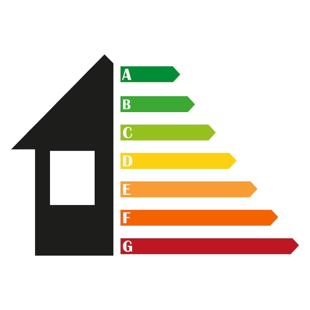 Concept D'efficacité énergétique Et D'amélioration De L'habitat énergie Verte Concept D'économie D'énergie Illustration Vectorielle