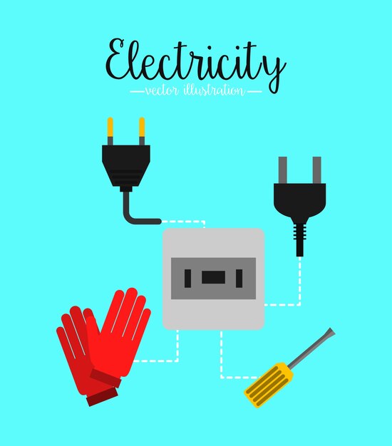 Vecteur concept électrique