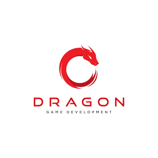 Concept élégant De Dragon Pour Le Logo Du Jeu