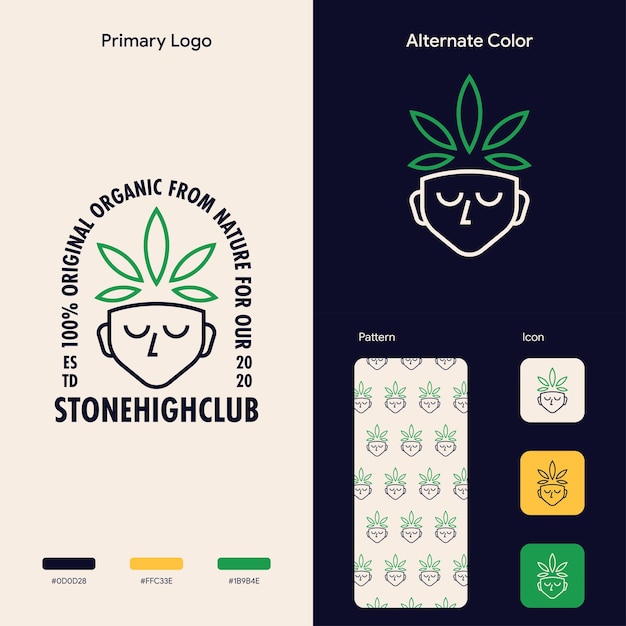 Concept élégant De Logo De Mauvaises Herbes De Marijuana