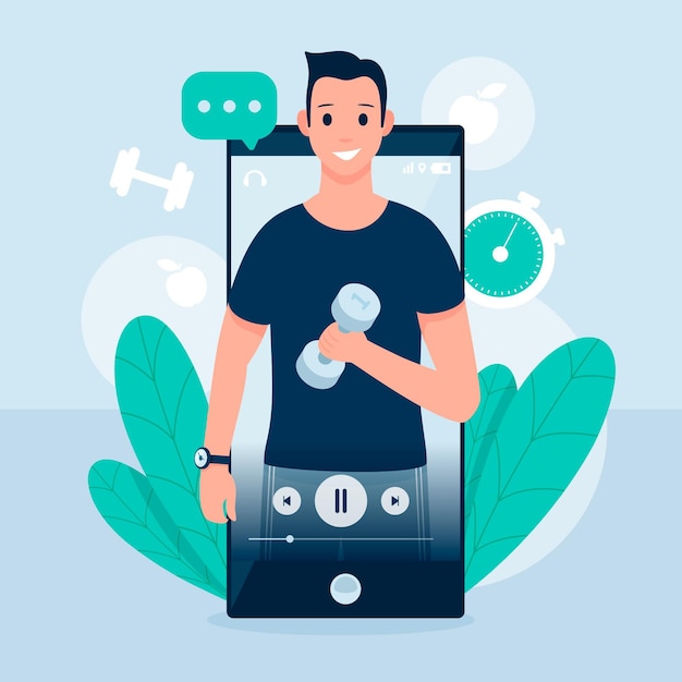 Concept D'entraîneur Personnel En Ligne