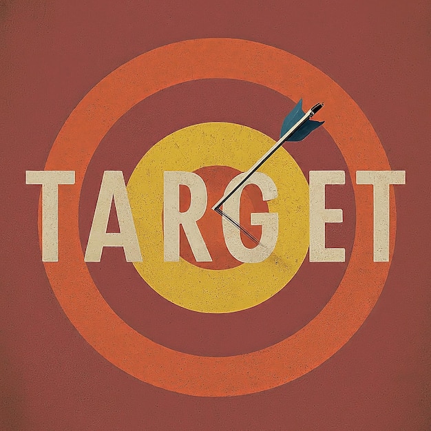 Vecteur concept d'entreprise cible avec flèche de flèche sur la cible concept d'entreprise concept de cible