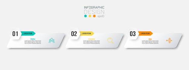 Concept D'entreprise De Modèle D'infographie Avec étape