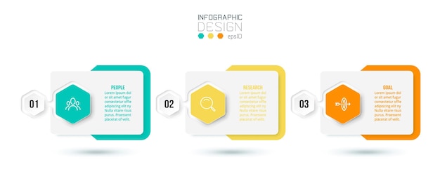 Concept D'entreprise De Modèle D'infographie Avec étape