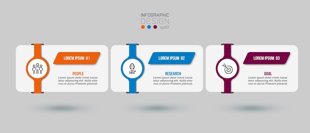 Vecteur concept d'entreprise de modèle d'infographie avec étape