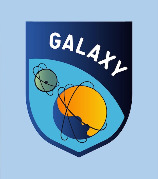 Concept d'étiquette de galaxie