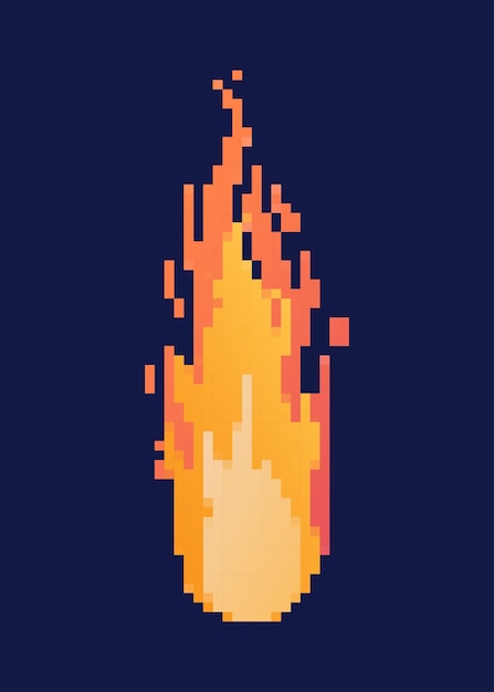 Vecteur concept de feu de pixel