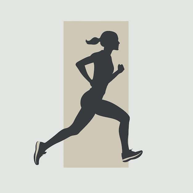 Le concept de fitness et de santé de Running Silhouettes