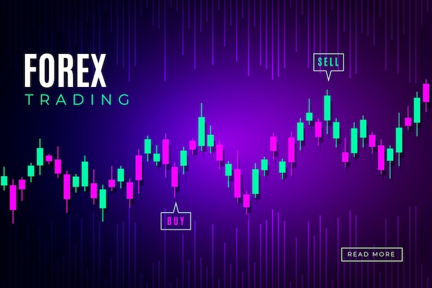 Vecteur concept de fond de trading forex