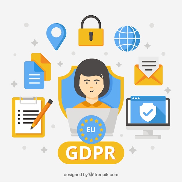 Concept De Gdpr Avec Un Design Plat