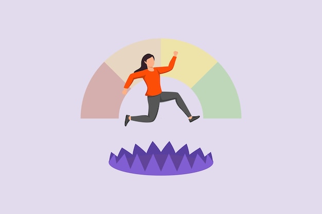Concept de gestion des risques Illustration vectorielle plate colorée isolée