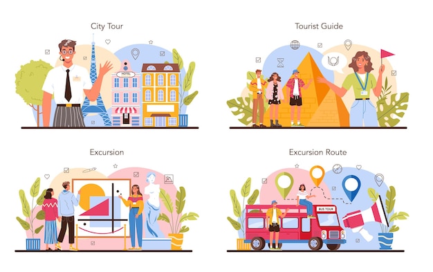 Le concept de guide de vacances a mis les touristes à l'écoute de l'histoire