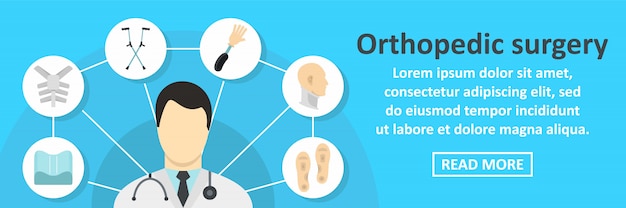 Concept Horizontal De Modèle De Bannière De Chirurgie Orthopédique