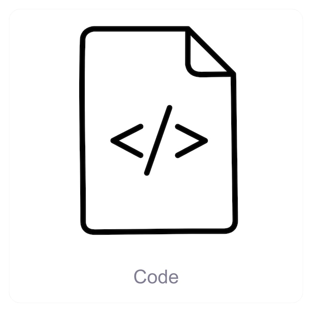 Le concept d'icône de code