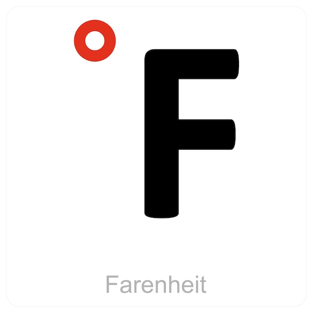 Le concept d'icône de Fahrenheit et de prévision