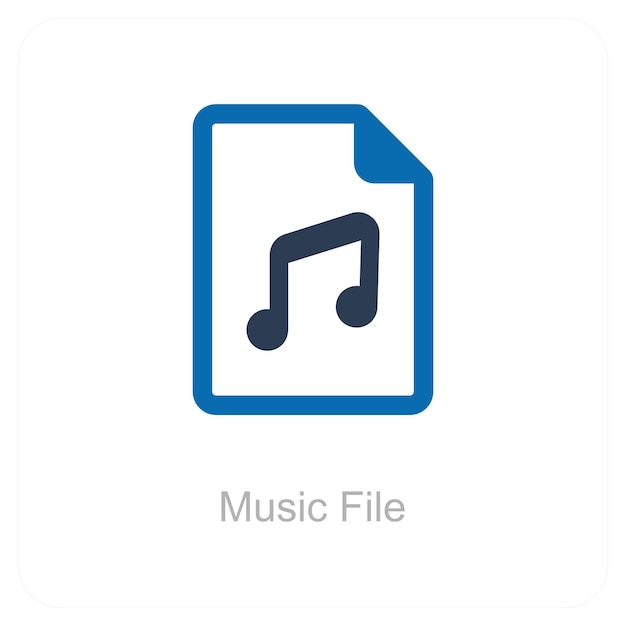 Le concept d'icône de fichier de musique et de document