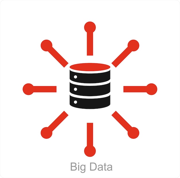 Le Concept D'icône Des Mégadonnées Et De La Technologie