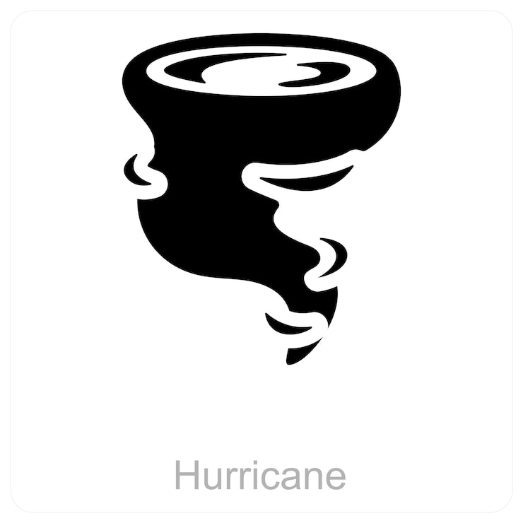 Vecteur le concept d'icône d'ouragan et de tornade