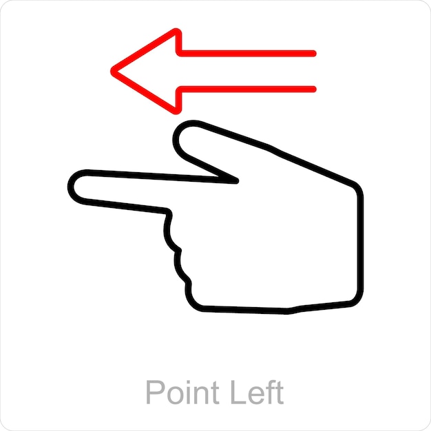Vecteur concept d'icône de point et de chemin à gauche