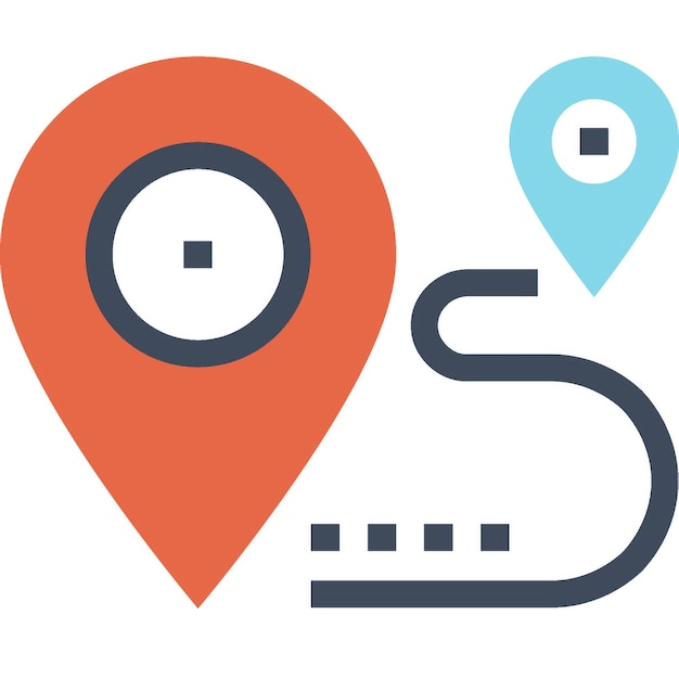 le concept d'icône web plate de route