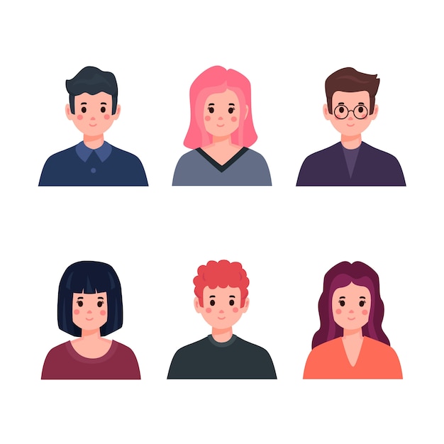 Concept D'illustration Avatars Personnes