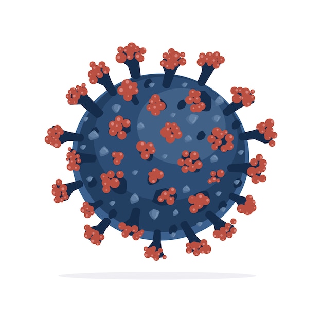 Concept d'illustration cellulaire de coronavirus réaliste