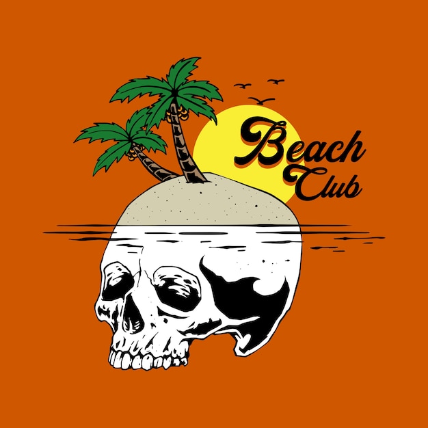 Concept d'illustration du club de plage