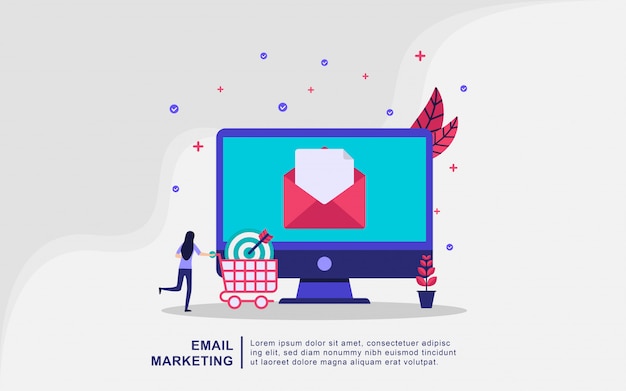 Concept D'illustration De L'email Marketing