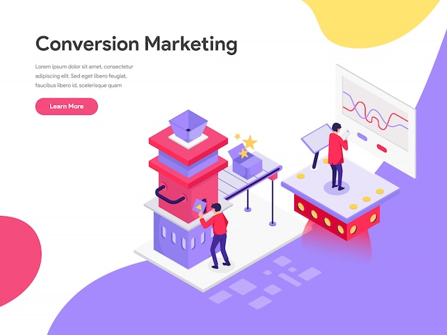 Vecteur concept d'illustration marketing de conversion