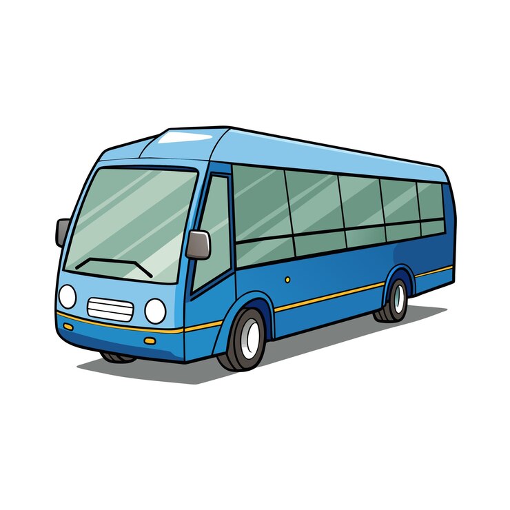 Vecteur concept d'illustration réaliste du vecteur de bus