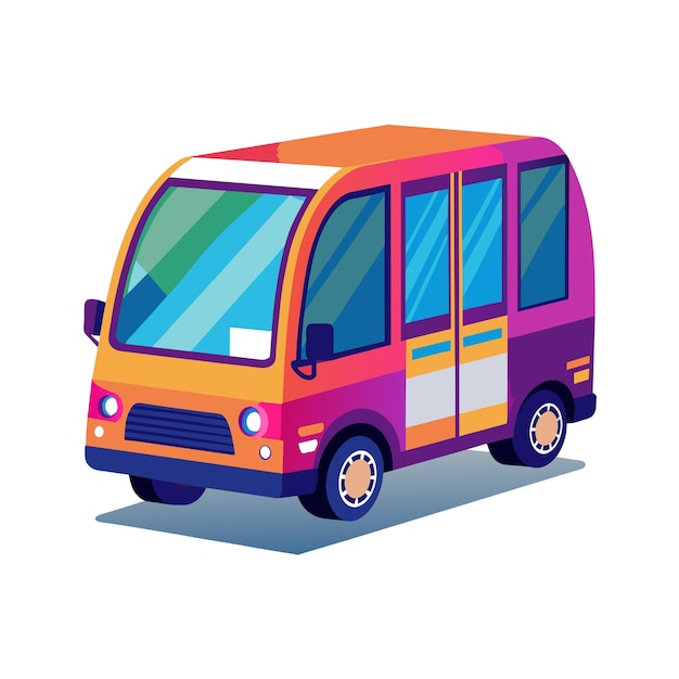 Concept d'illustration réaliste du vecteur de bus